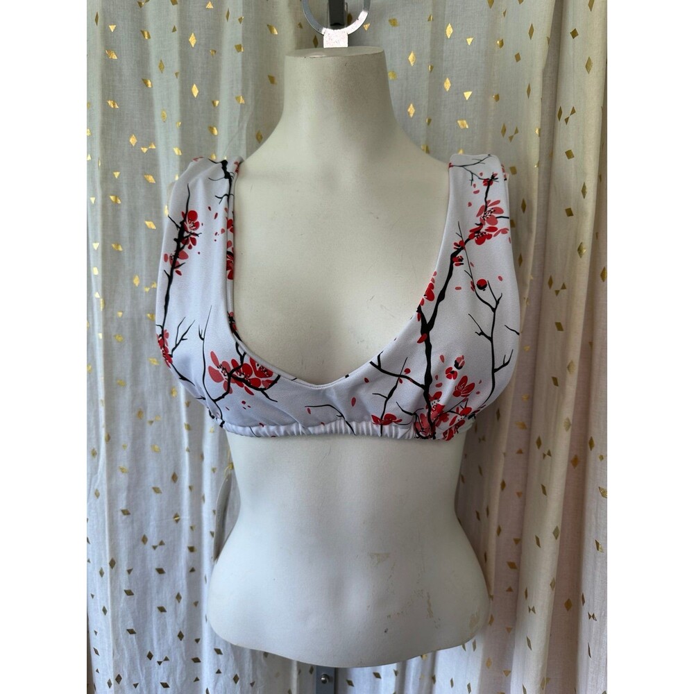 NWT Hippies & Housewives Swim Hawaii Cherry Blossom Bikini Tank Top OS